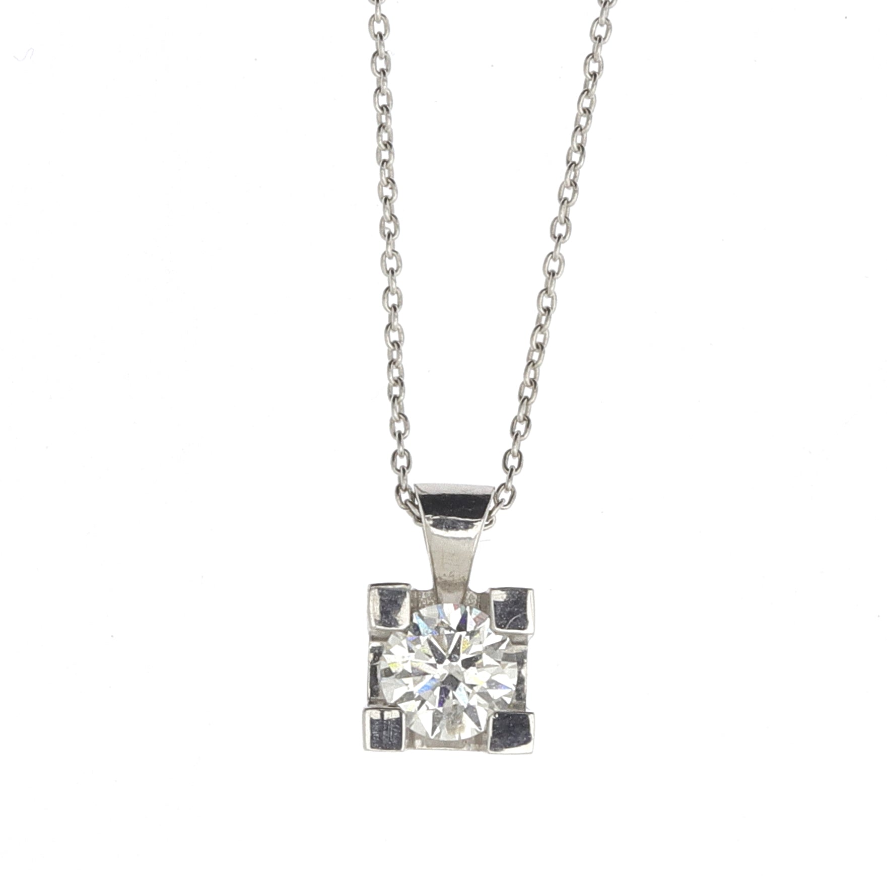 Висулка от бяло злато с диамант 0.31 карата